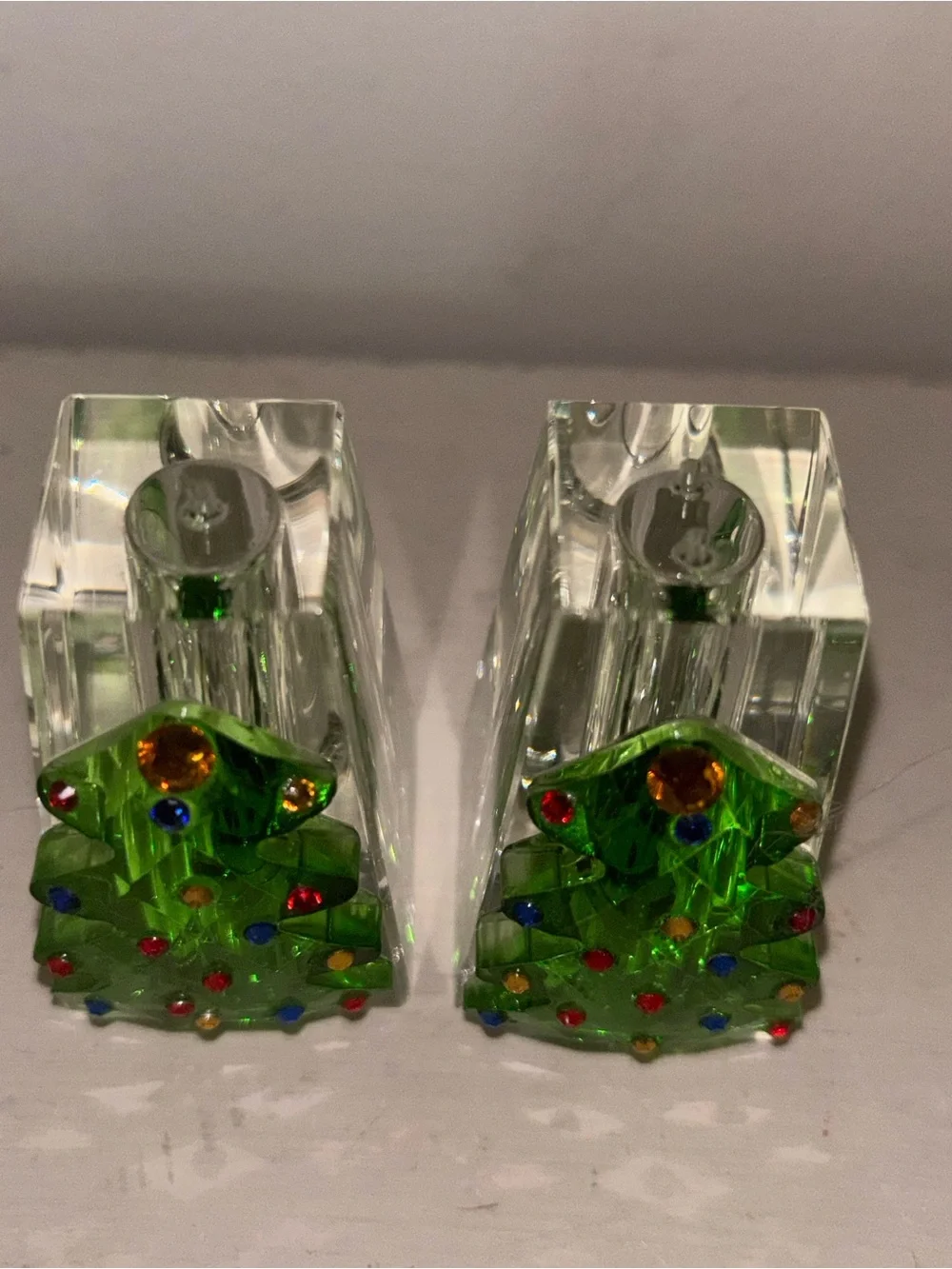 Judith Ripka Home Christmas Tree Crystal Salt & Pepper Shakers